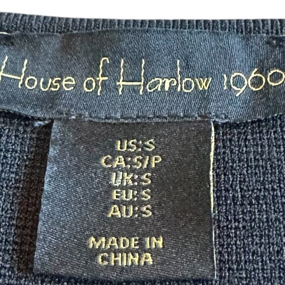 House of Harlow 1960 Black Sleeveless Sheath Dress Stretch Fitted Size Small - Picture 11 of 11